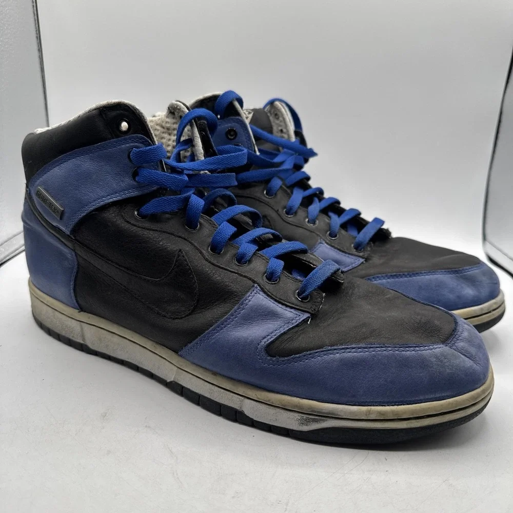 VTG 2007 NIKE DUNK HIGH PREMIUM GORTEX Blue Black (317171-401) - SIZE 13 - Used